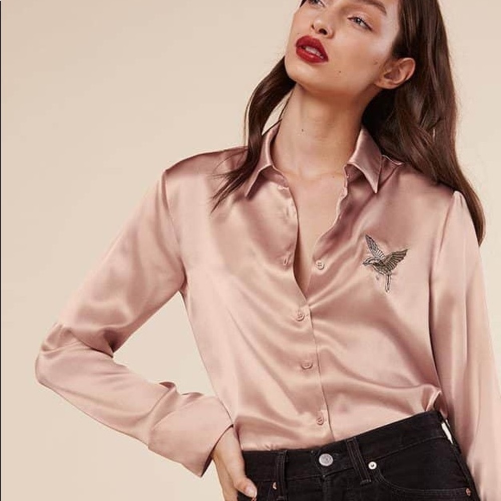 Reformation parry silk top